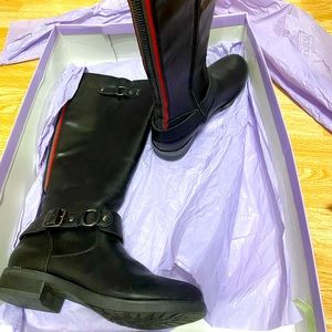 Black tall boots